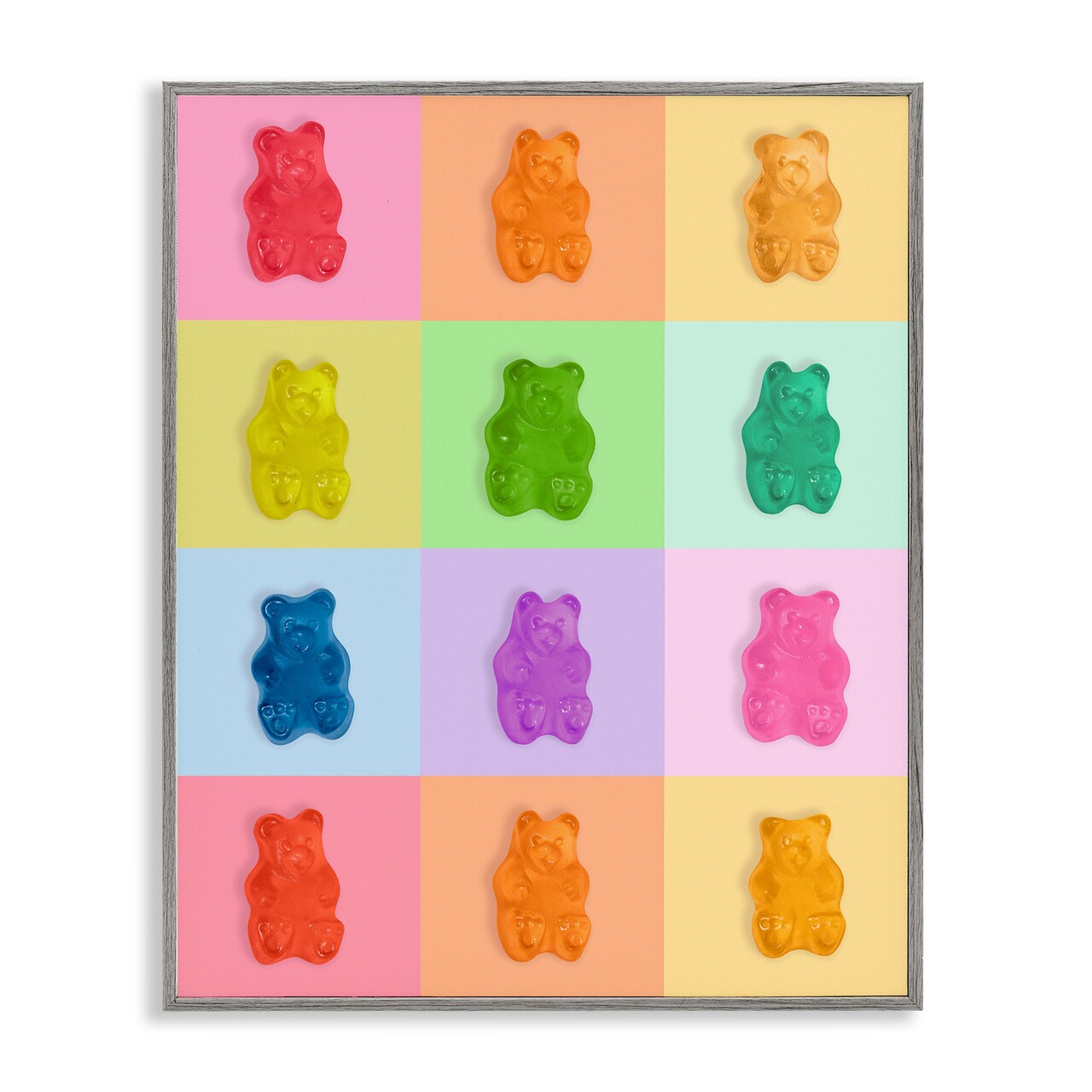 Stupell Industries Candy Bears Rainbow Framed Giclee, design by LISH Creative